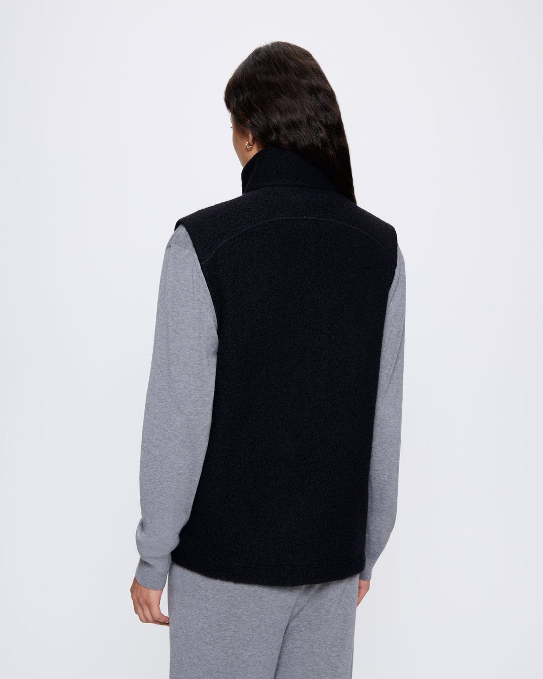 Womens DNA Utility Wool Gilet—black