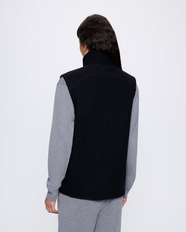 Womens DNA Utility Wool Gilet—black