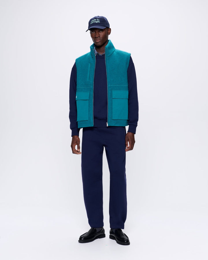 Mens DNA Utility Wool Gilet—scarab teal
