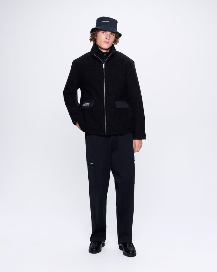 Mens DNA Utility Wool Jacket—black