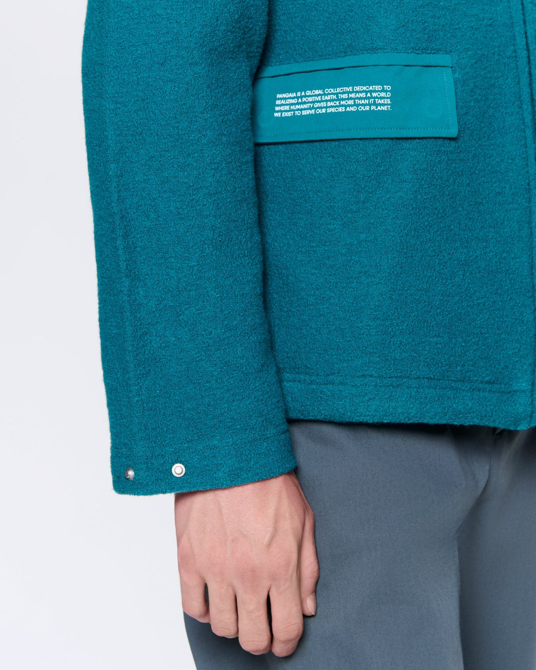 Mens DNA Utility Wool Jacket—scarab teal