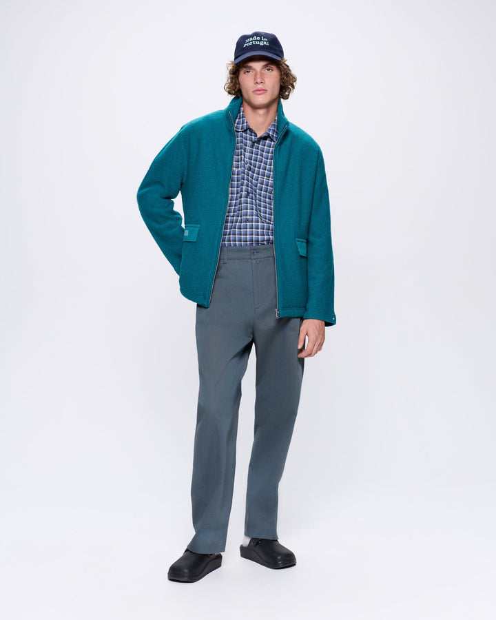 Mens DNA Utility Wool Jacket—scarab teal