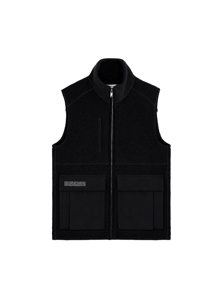 Men's DNA Utility Wool Gilet—black