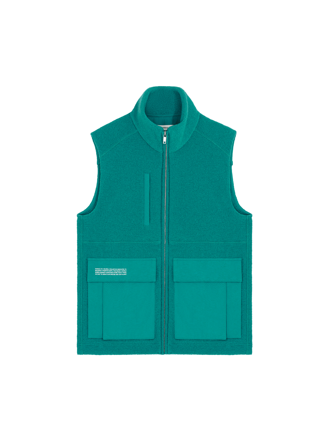 Mens DNA Utility Wool Gilet—scarab teal