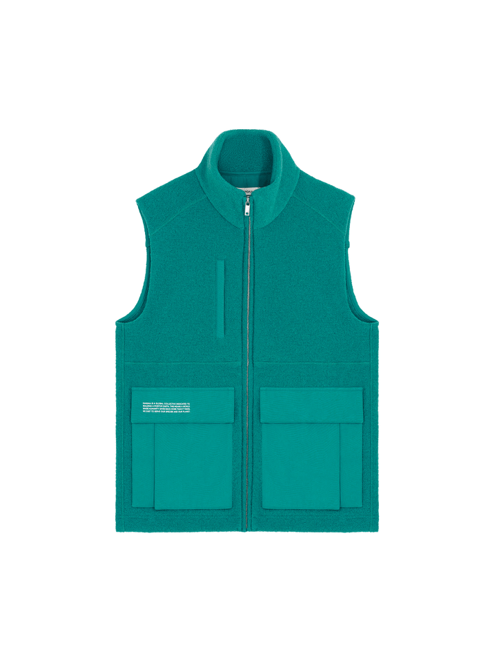 Mens DNA Utility Wool Gilet—scarab teal