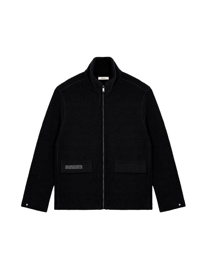 Mens DNA Utility Wool Jacket—black