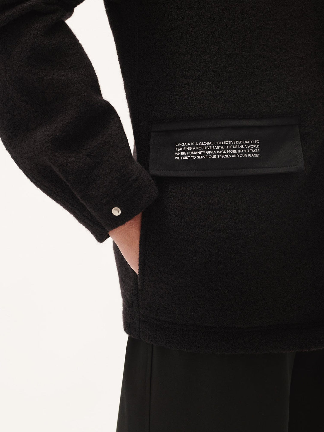 Mens DNA Utility Wool Jacket—black