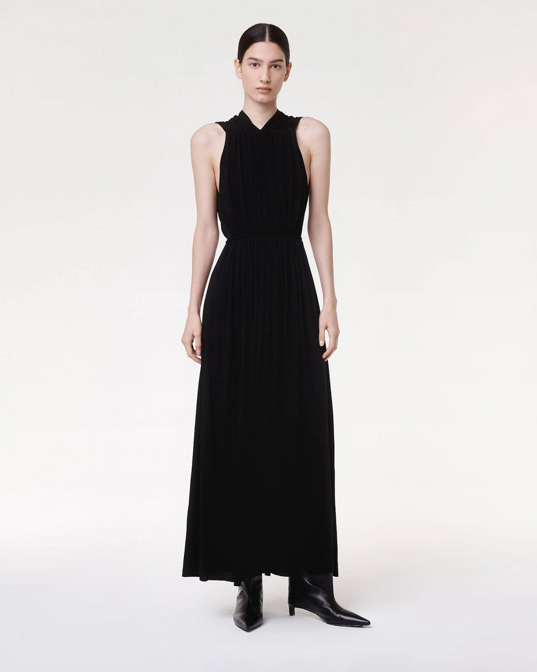 Shirred Midi Dress