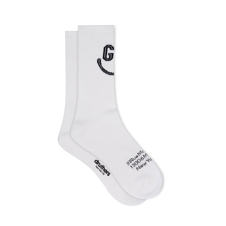 Goudron Marseille Organic Smile Sock - White