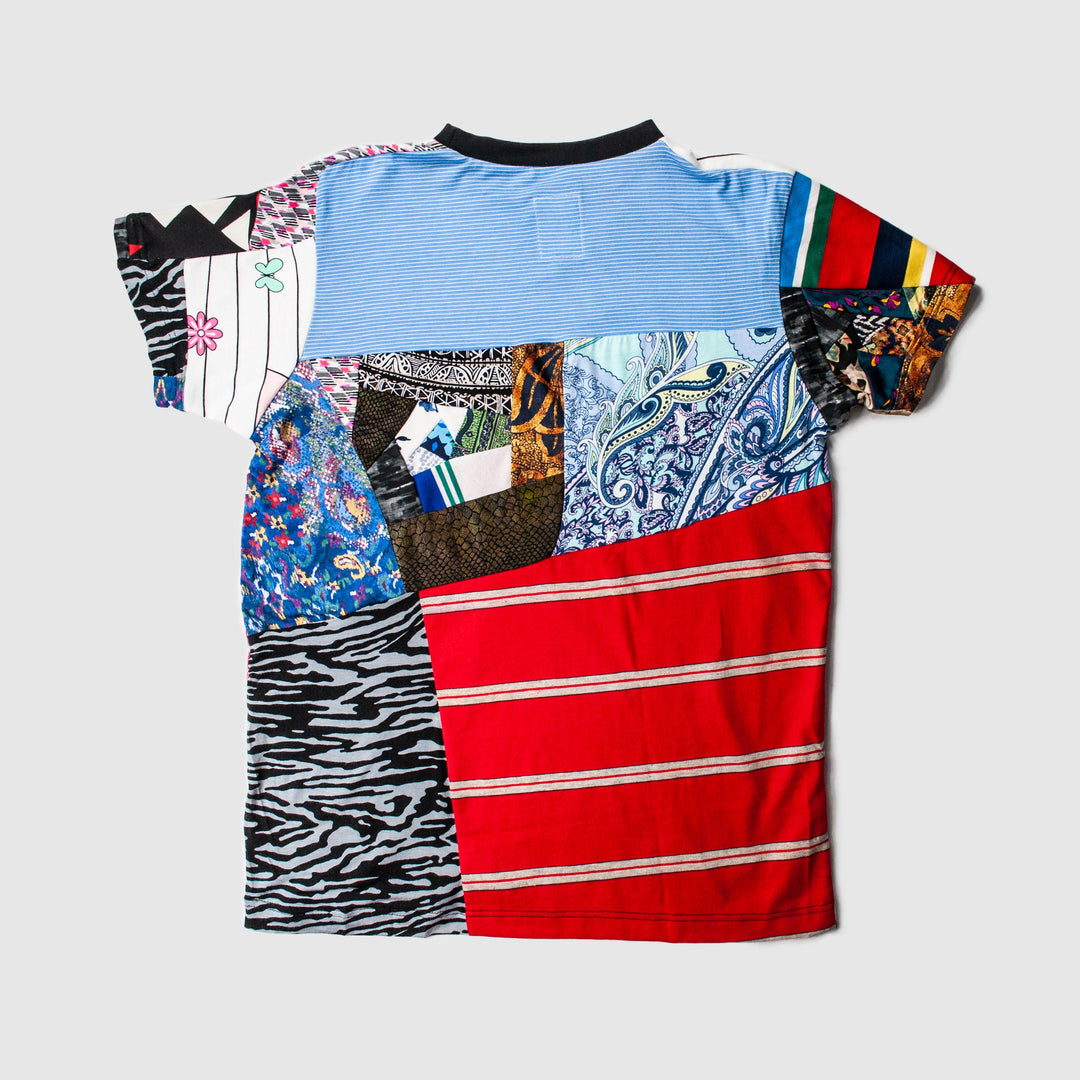 mixed print 'all-over reroll' short sleeve tee shirt