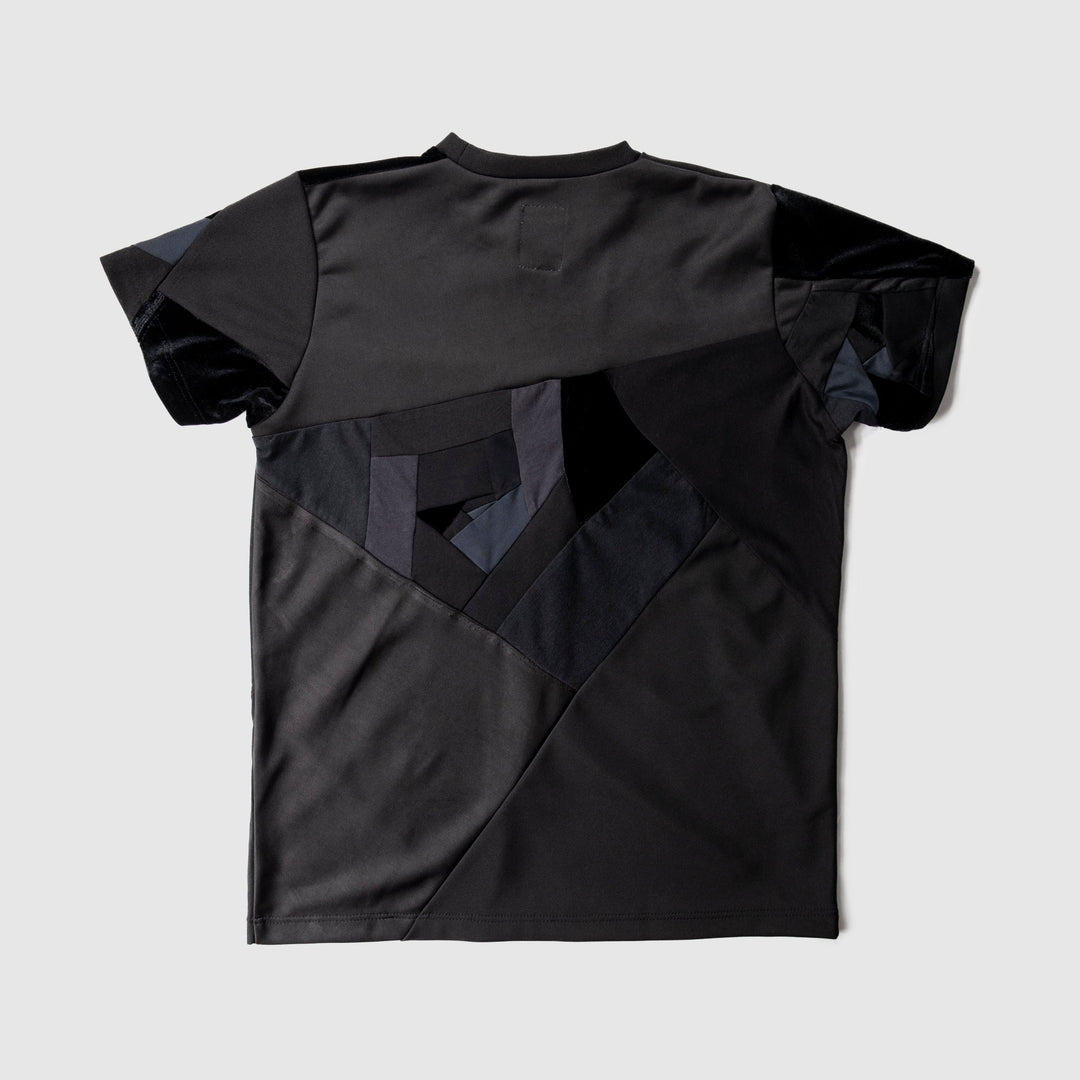 black 'all-over reroll' short sleeve tee shirt