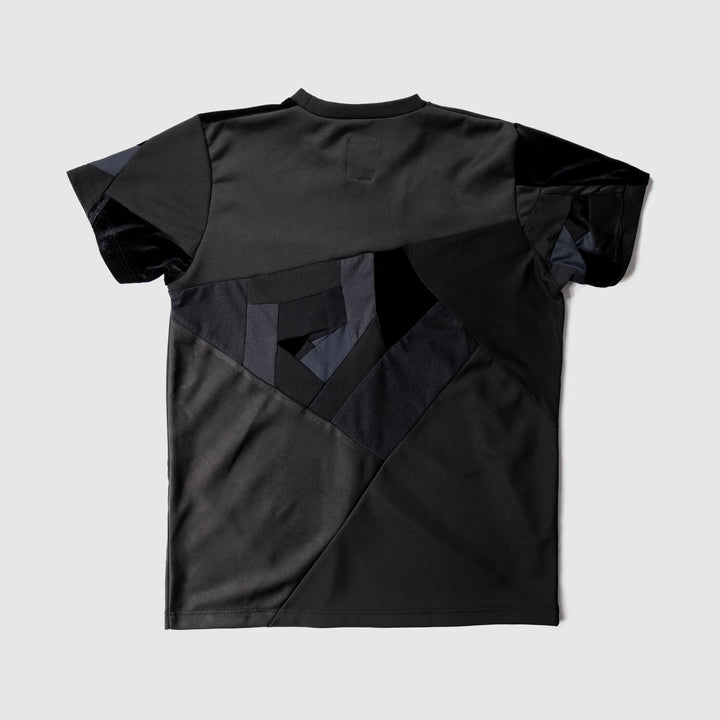 black 'all-over reroll' short sleeve tee shirt
