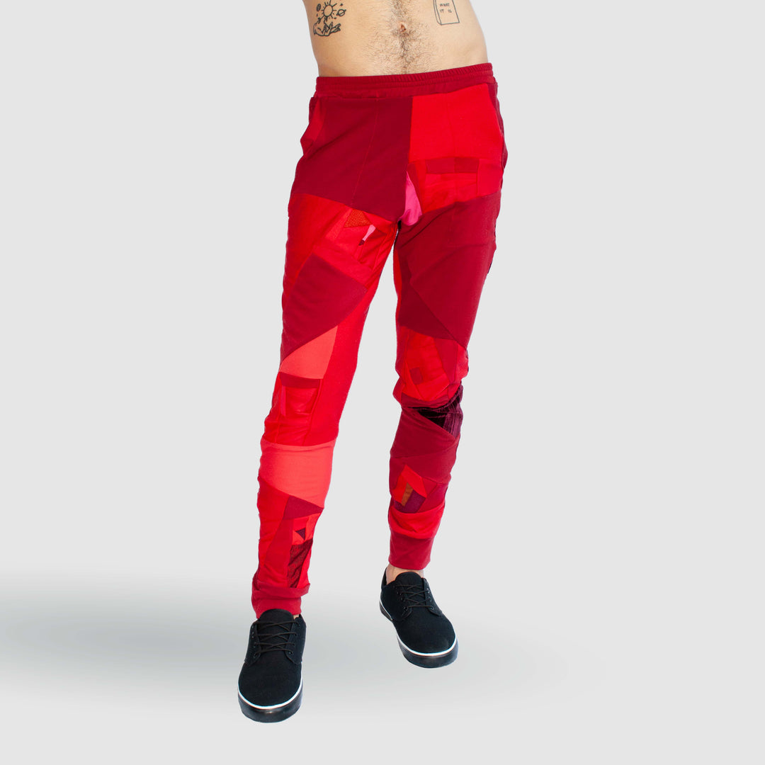red 'all-over reroll' jogger