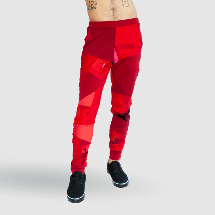 red 'all-over reroll' jogger