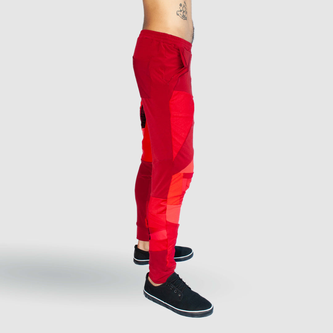 red 'all-over reroll' jogger