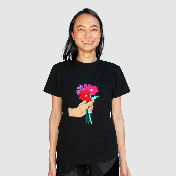 'sorry about fashion' short sleeve tee shirt