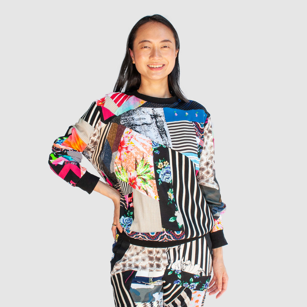 mixed print 'all-over reroll' sweatshirt