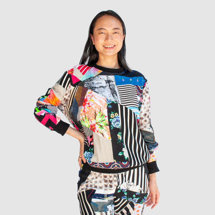 mixed print 'all-over reroll' sweatshirt