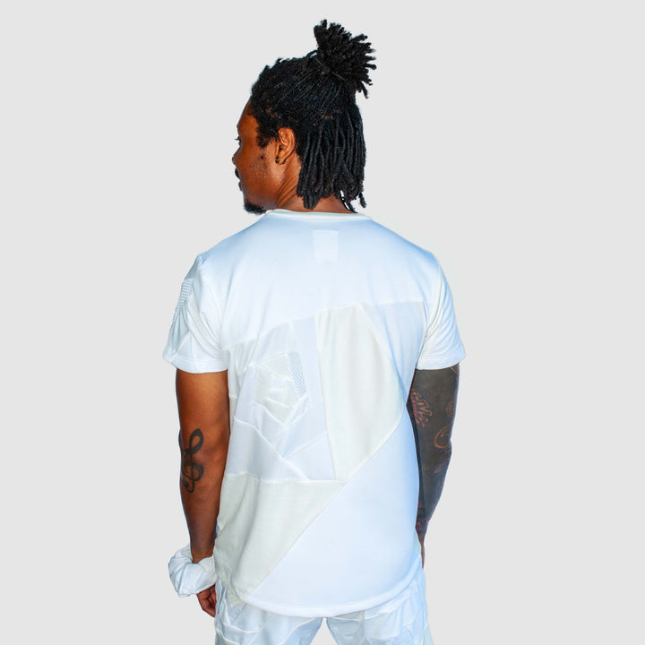 white 'all-over reroll' short sleeve tee shirt