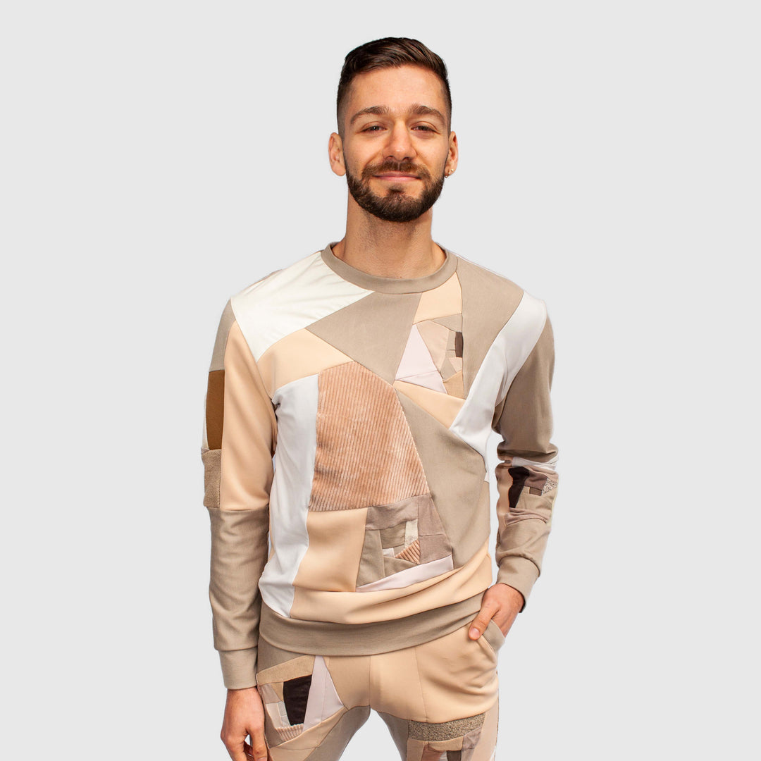Khaki 'all-over reroll' sweatshirt