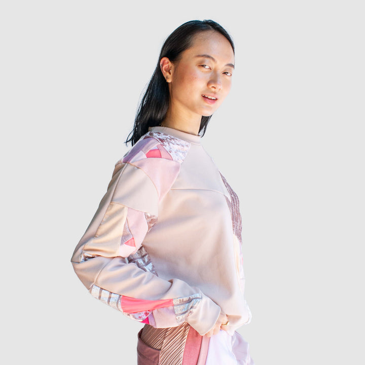 pink 'all-over reroll' sweatshirt