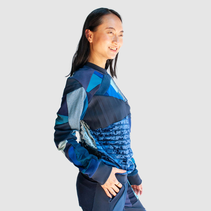 blue 'all-over reroll' sweatshirt