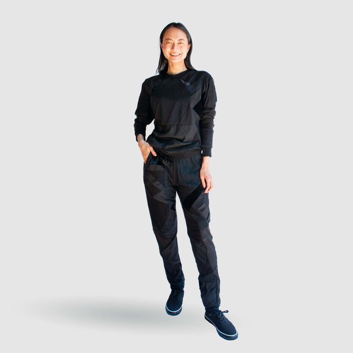 black 'all-over reroll' MEGA bundle (sweatshirt + jogger + shorts + tee shirt)