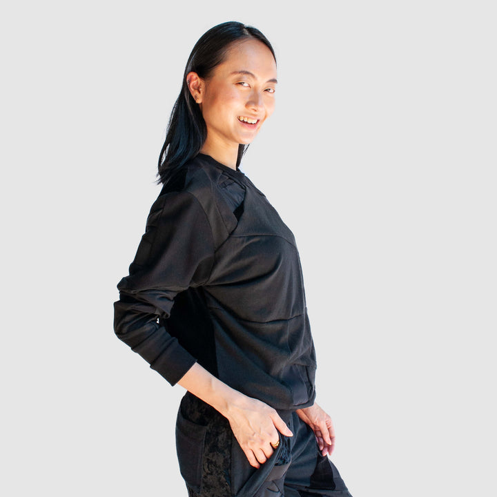 black  'all-over reroll' bundle (sweatshirt + jogger)