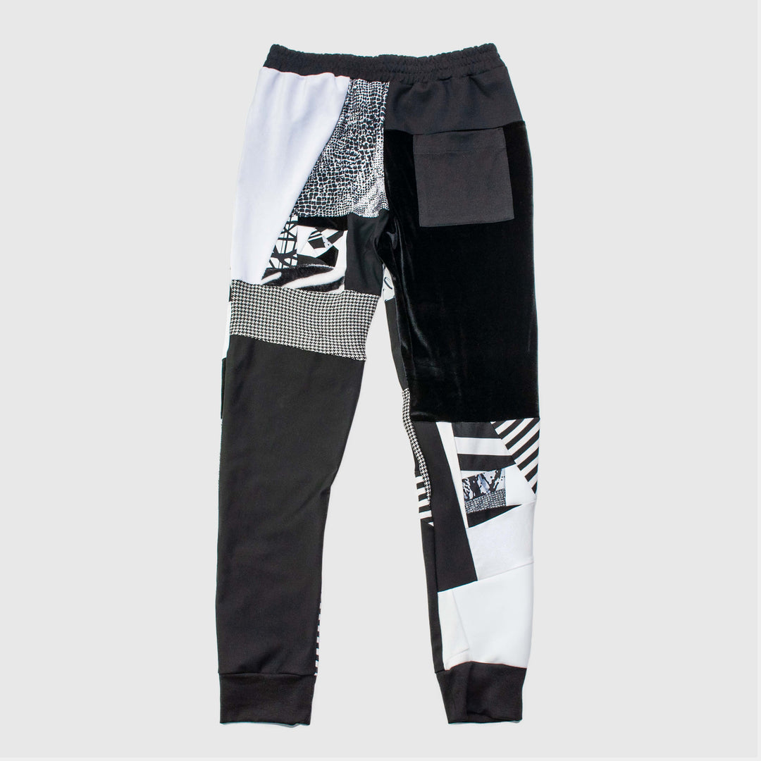 black + white 'all-over reroll' jogger
