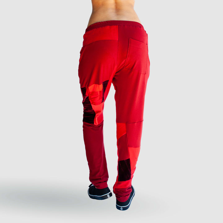 red 'all-over reroll' jogger