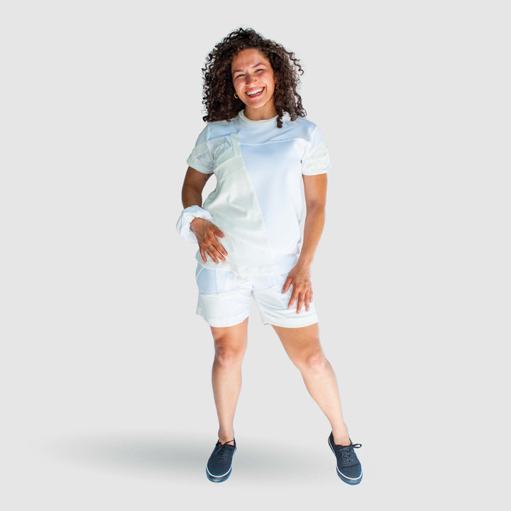 white 'all-over reroll' short sleeve tee shirt