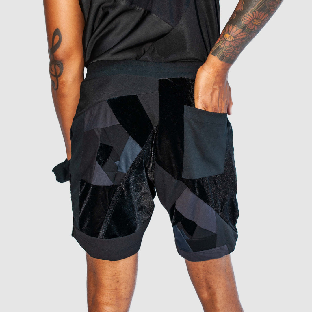 black 'all-over reroll' bundle (tee shirt + short)