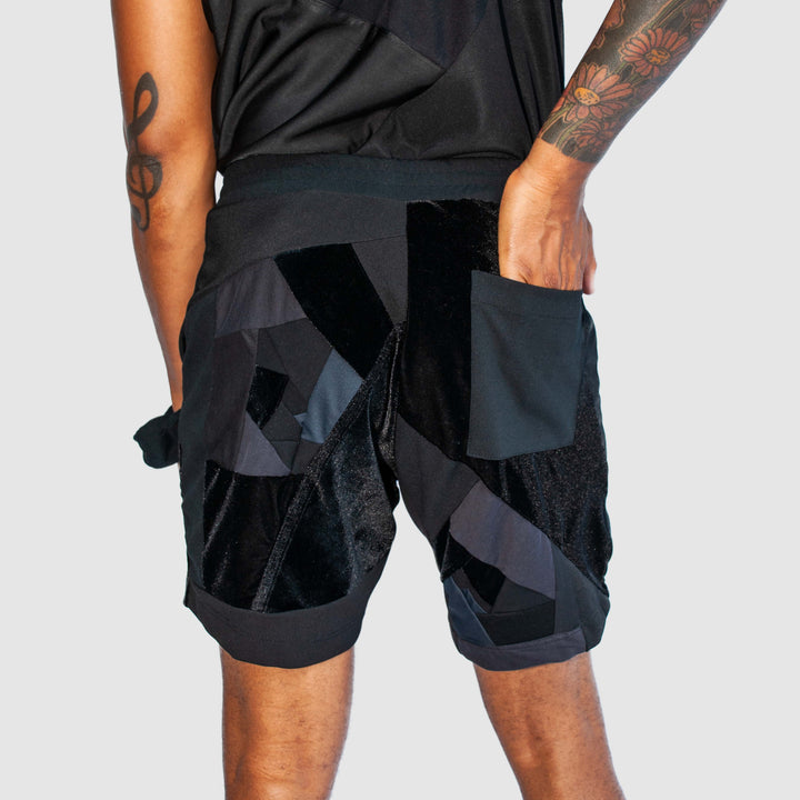 black 'all-over reroll' bundle (tee shirt + short)