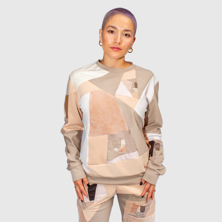Khaki 'all-over reroll' sweatshirt