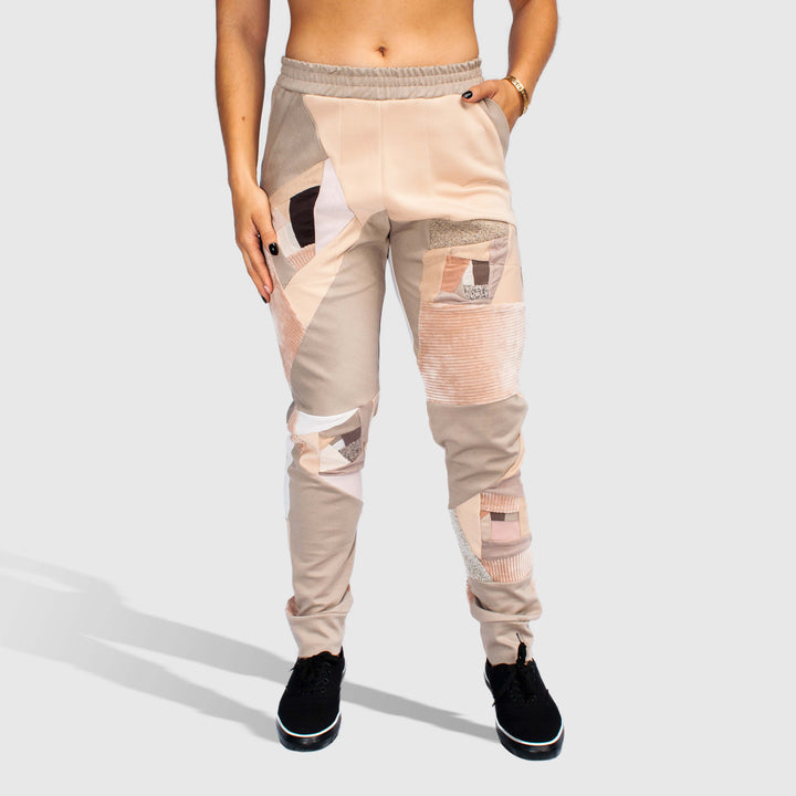 Khaki 'all-over reroll' jogger