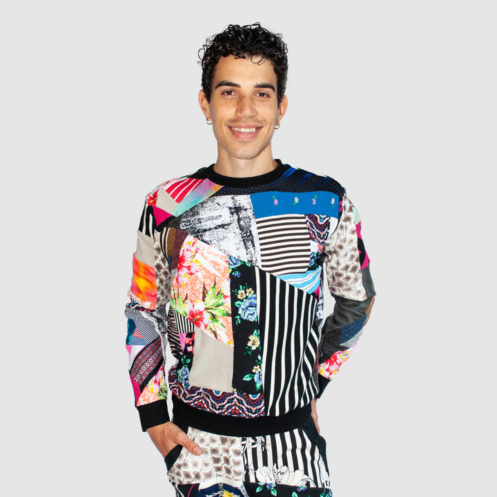 mixed print 'all-over reroll' sweatshirt