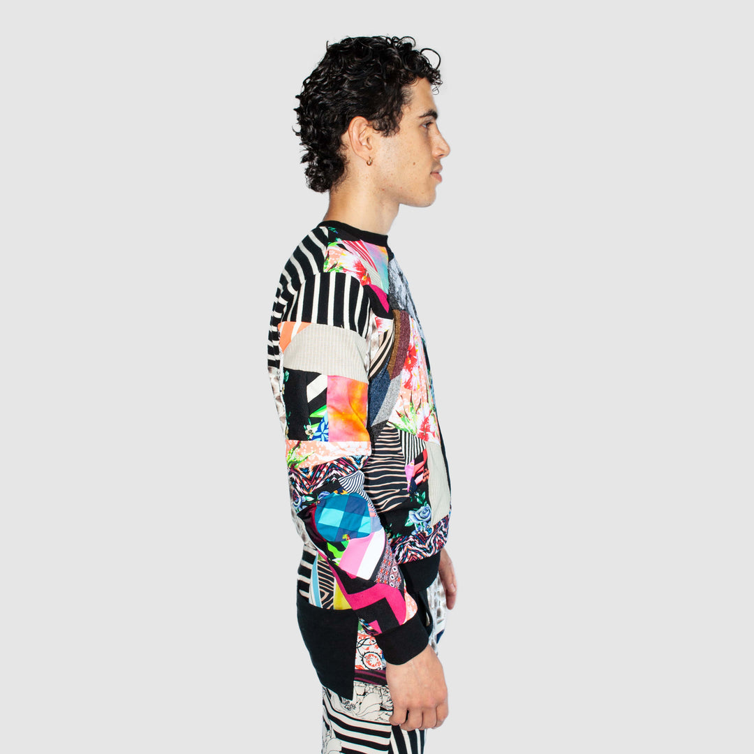 mixed print 'all-over reroll' sweatshirt