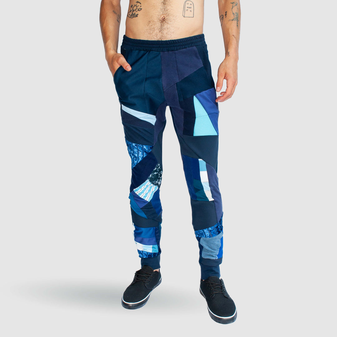 blue 'all-over reroll' jogger