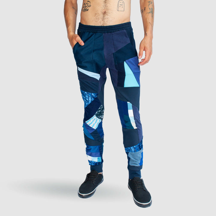 blue 'all-over reroll' jogger