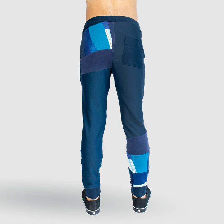 blue 'all-over reroll' jogger