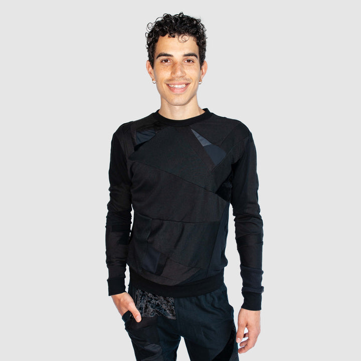 black  'all-over reroll' bundle (sweatshirt + jogger)