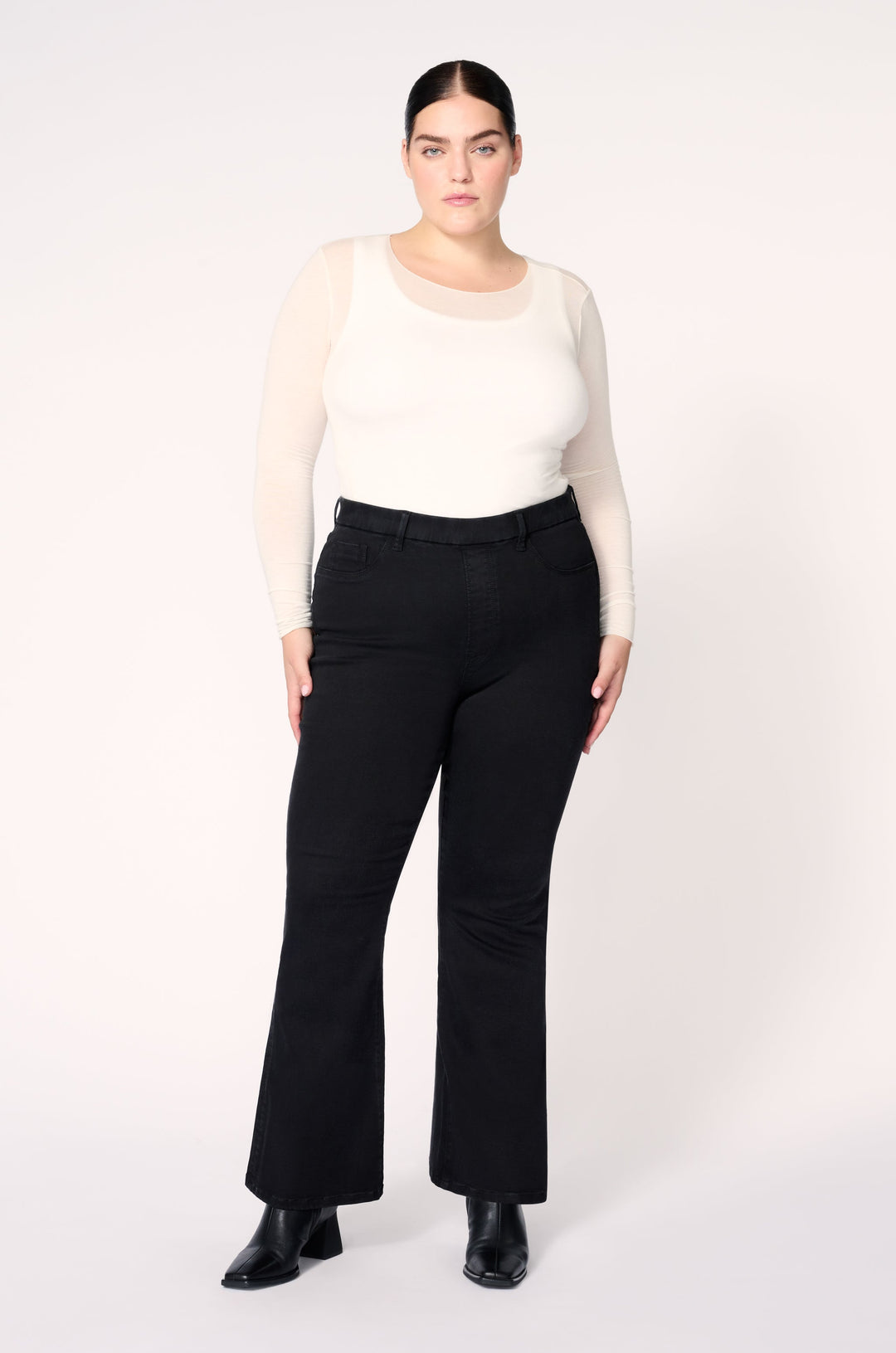 DXB PLUS PULL ON - FLARE | JET BLACK