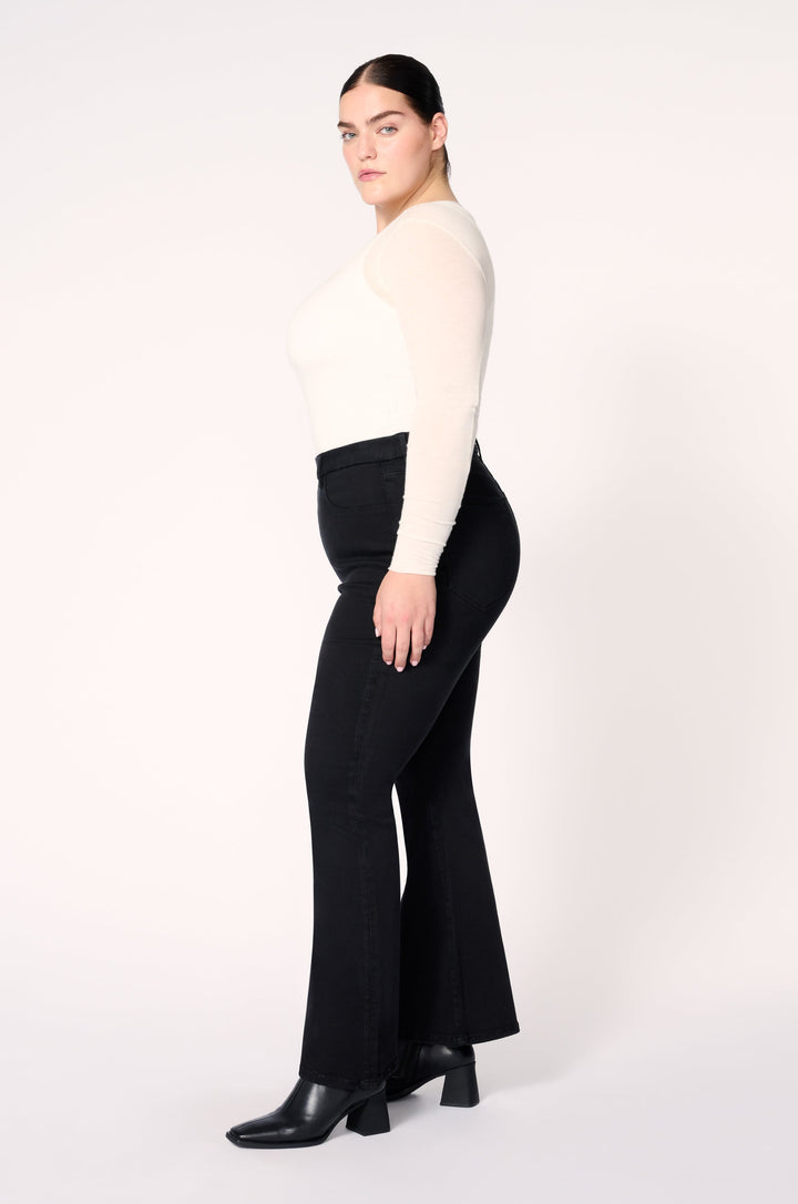 DXB PLUS PULL ON - FLARE | JET BLACK