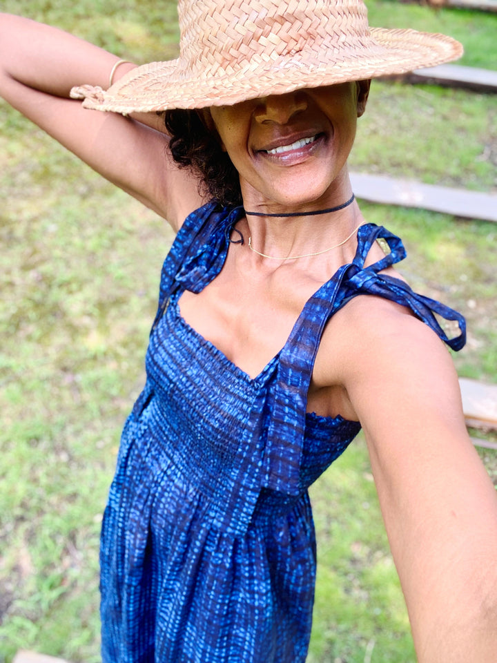 Desita Indigo Adire dress