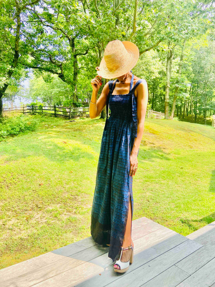 Desita Indigo Adire dress