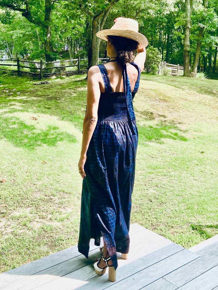 Desita Indigo Adire dress