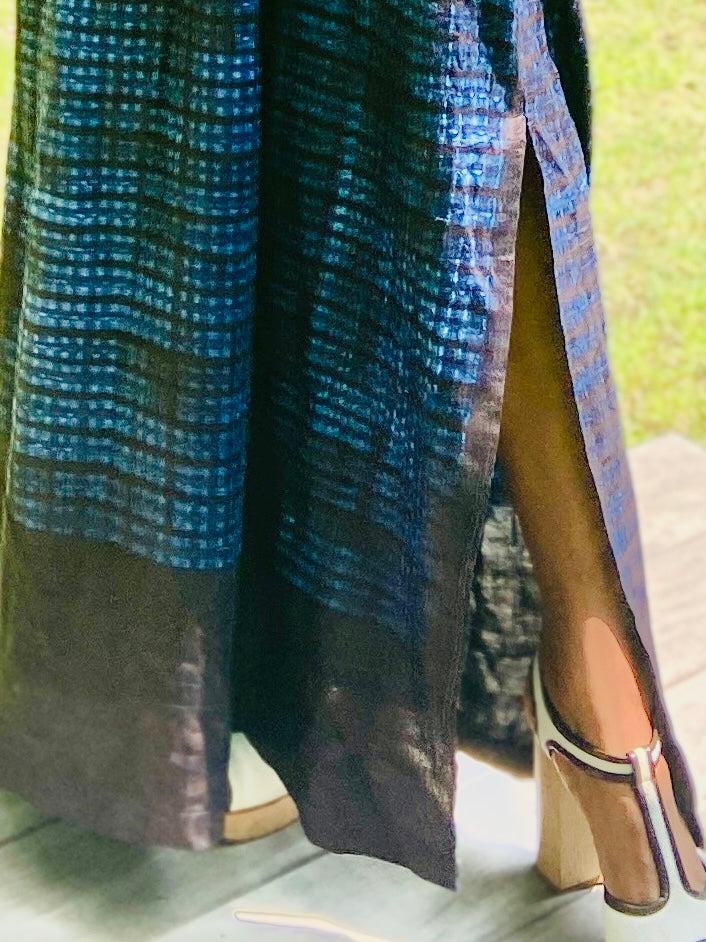 Desita Indigo Adire dress