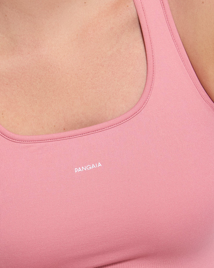 Womens 99% Bio-Based Compressive Ribbed Tank Top—Dewy Rose