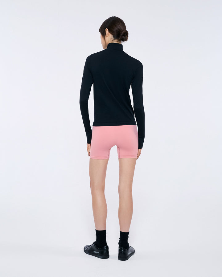 Womens 99% Bio-Based Compressive Shorts—Dewy Rose