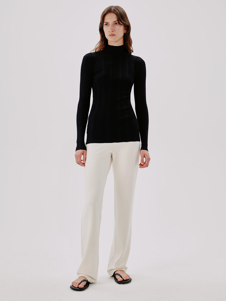 Variegated Rib Turtleneck